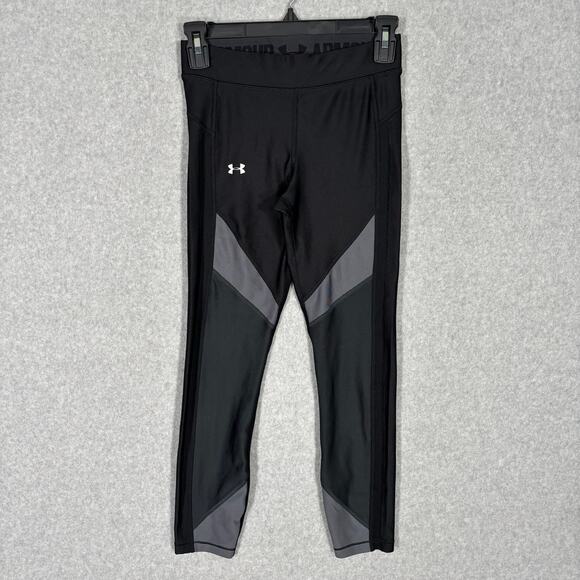 Under Armour Leggings Womens Small Heat Gear Compression 7/8 Ankle Running 23" - Picture 1 of 11
